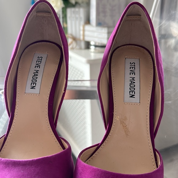 Gently Loved Steve Madden Varcitty Pink/Fuchsia Heels 6.5 D’orsay - Picture 9 of 9